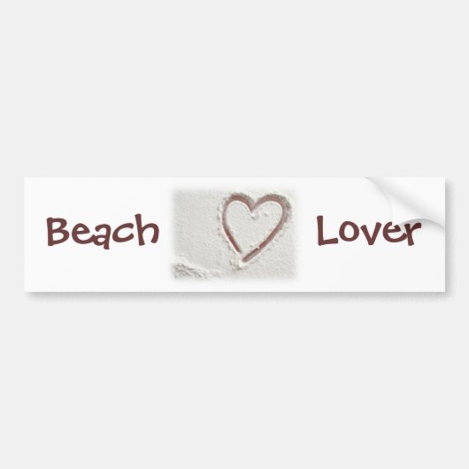 Beach Sand Heart Autoaufkleber (Vorne)