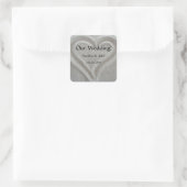 Beach Sand Heart Custom Wedding Stickers (Tasche)