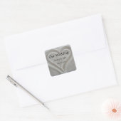 Beach Sand Heart Custom Wedding Stickers (Umschlag)