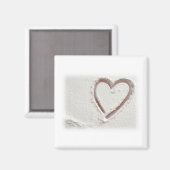 Beach Sand Heart Magnet (Vorderseite/Rückseite)