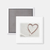 Beach Sand Heart Magnet (Vorderseite/Rückseite)