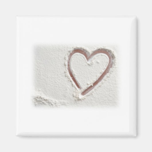 Beach Sand Heart Magnet (Vorne)