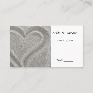 Beach Sand Heart Table Platzkarte