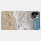 Beach Sand Hearts mit Namen Case-Mate iPhone Hülle (Rückseite (Horizontal))