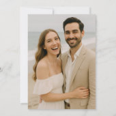 Beach Sand Hearts Tropical Photo Wedding Einladung (Rückseite)