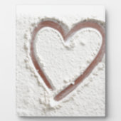 Beach Sand Herz Valentine Plaque Fotoplatte (Vorderseite)