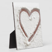 Beach Sand Herz Valentine Plaque Fotoplatte (Seite)