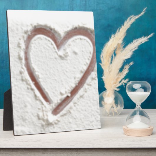 Beach Sand Herz Valentine Plaque Fotoplatte (Seite)