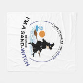 Beach Sand-Hexe für Halloween-Party Fleecedecke (Vorderseite (Horizontal))