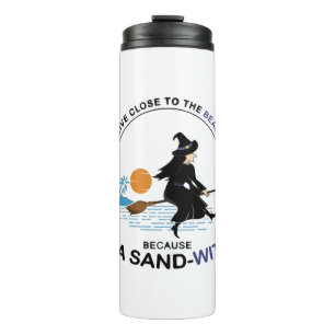 Beach Sand-Hexe für Halloween-Party Thermosbecher