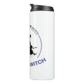 Beach Sand-Hexe für Halloween-Party Thermosbecher (Nach rechts gedreht)