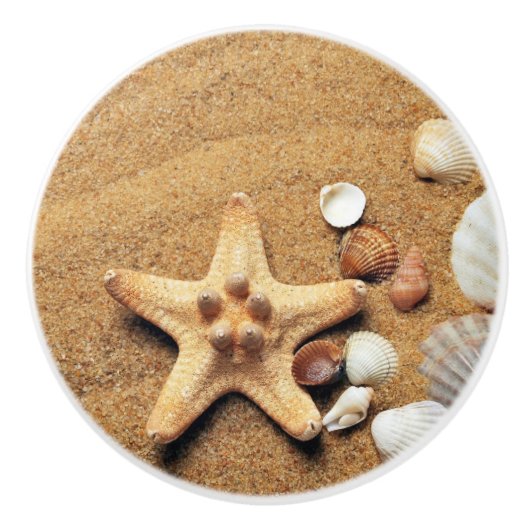 Beach Sand Muscheln Zeichne Knobs Keramik Pull Keramikknauf (Vorderseite)