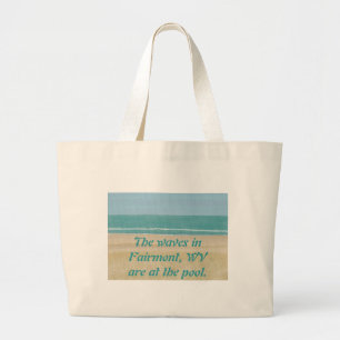 Beach Sand Ocean Fairmont WV Canvas Bags Jumbo Stoffbeutel