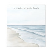 Beach Sand Ocean Notizblock (Vorderseite)