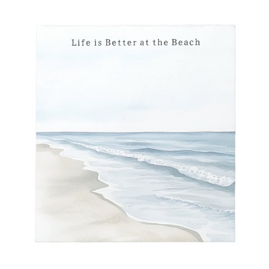 Beach Sand Ocean Notizblock (Vorderseite)