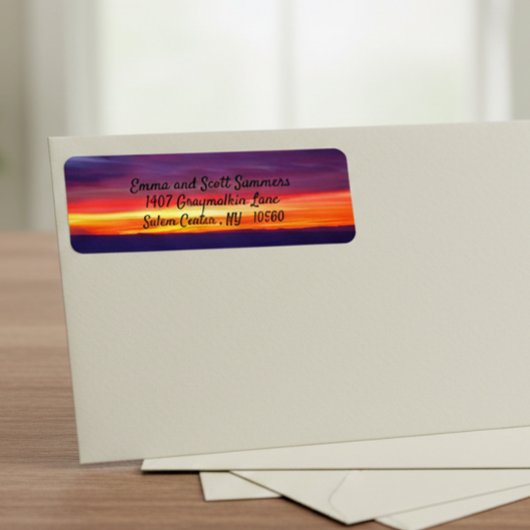 Beach Sand Ocean Sunset Sunrise Address Labels