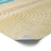 Beach Sand Ocean Szene auf Plakaten Poster (Ecke)