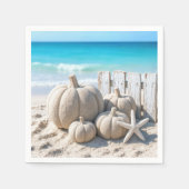 Beach Sand Pumpkins and Starfish Serviette (Vorderseite)