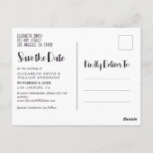 Beach Sand Save the Date Postcard Postkarte (Rückseite)