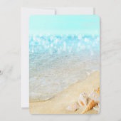 Beach Sand Sea Seashells Brautparty Einladung (Rückseite)