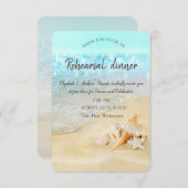 Beach Sand Sea Seashells Probe Dinner Einladung (Vorne/Hinten)