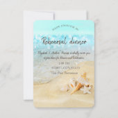 Beach Sand Sea Seashells Probe Dinner Einladung (Vorderseite)