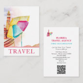*~* Beach Sand Sea Travel QR Tourismus Visitenkarte (Vorne/Hinten)