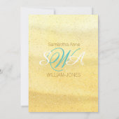 Beach Sand Seashell Beach Brautparty Einladung (Rückseite)