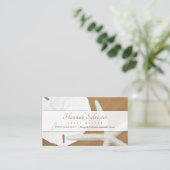 Beach Sand Seashells einfache Vorlage für Visitenk Visitenkarte (Stehend Vorderseite)