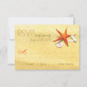 Beach Sand Seashells RSVP-Karte RSVP Karte (Vorderseite)