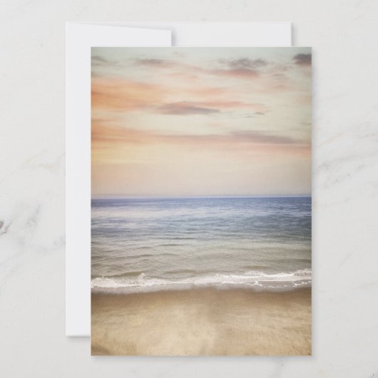 Beach Sand Sky Wedding rettet das Datum Save The Date (Rückseite)