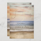 Beach Sand Sky Wedding rettet das Datum Save The Date (Vorne/Hinten)