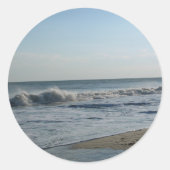 Beach Sand Star-förmige Hochzeit Runder Aufkleber (Vorderseite)