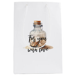 Beach Sand Starfish Bottle Mittlere Geschenktüte