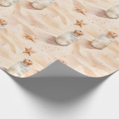 Beach Sand Starfish Bottles Geschenkpapier (Ecke)