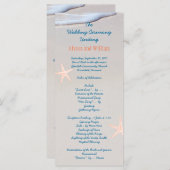 Beach Sand Tall Hochzeitsprogramm Vorlagen (Vorne/Hinten)