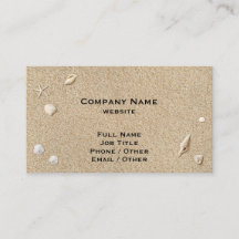 Beach Sand und Seashells Business Card