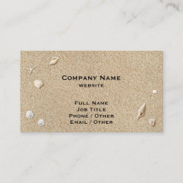 Beach Sand und Seashells Business Card Visitenkarte