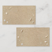 Beach Sand und Seashells Platzkarte Visitenkarte (Vorne/Hinten)