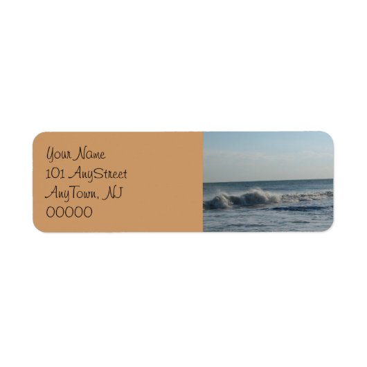 Beach Sand Wedding Address Labels (Vorne)
