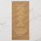 Beach Sand Wedding Programm (Rückseite)