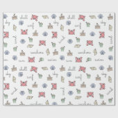 Beach Sandcastle Crab Muschel Pail Baby Baby Geschenkpapier (Flach)