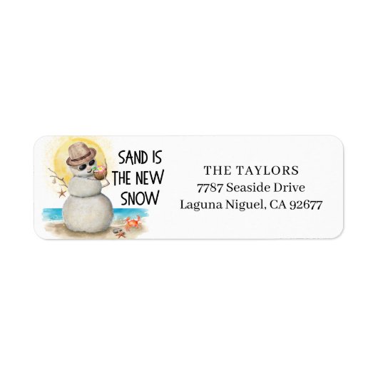 Beach Sandman Christmas Return Address (Vorne)