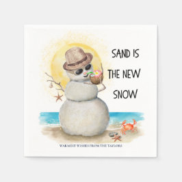 Beach Sandman Tropical Christmas Party Serviette