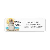 Beach Sandman Weihnachts-Rücksendeadresse (Vorne)