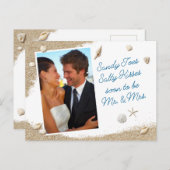 Beach Sandy Toes Salty Kisses Foto Save the Date Ankündigungspostkarte (Vorne/Hinten)