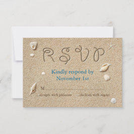 Beach Sandy Toes Salty Kisses UAWG RSVP Karte