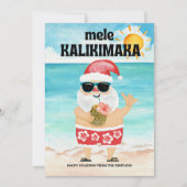 Beach Santa Hawaiian Mele Kalikimaka Weihnachten (Vorderseite)