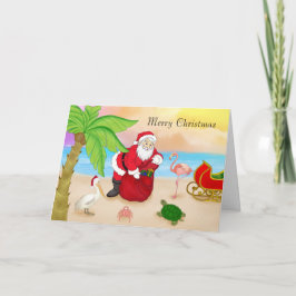 Beach Santa Santa Feiertagskarte