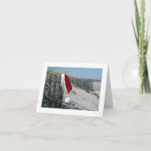 Beach Santa Santa Feiertagskarte (Vorderseite)